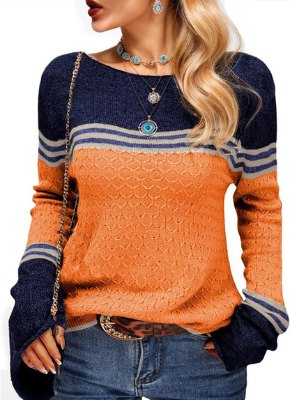 Womens Sweaters Fall 2025 Fashion Boho Trendy Lightweight Pullover Crew Long Sleeve Cute Tops for Women Winter Outfits