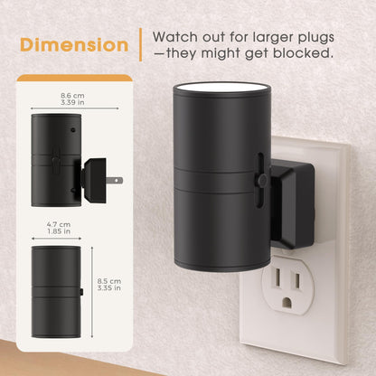 Briignite Night Lights Plug into Wall, Modern LED Night Light Plug in, Dusk to Dawn Sensor, Soft White 3000K, 0-100LM Adjustable Brightness, Dimmable NightLight for Hallway, Bedroom, Stairway, 2 Pack