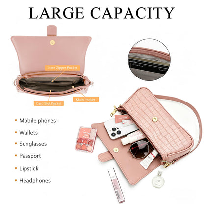 Shoulder Bag for Women Hobo Purses and Handbags Retro Clutch Underarm Purse, Pink