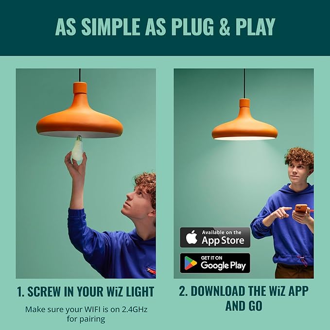 WiZ Connected 100W A21 Color LED Smart Bulb 3-Pack - E26- Indoor - Connects to Your Existing Wi-Fi - Control with Voice or App + Activate with Motion - Matter Compatible
