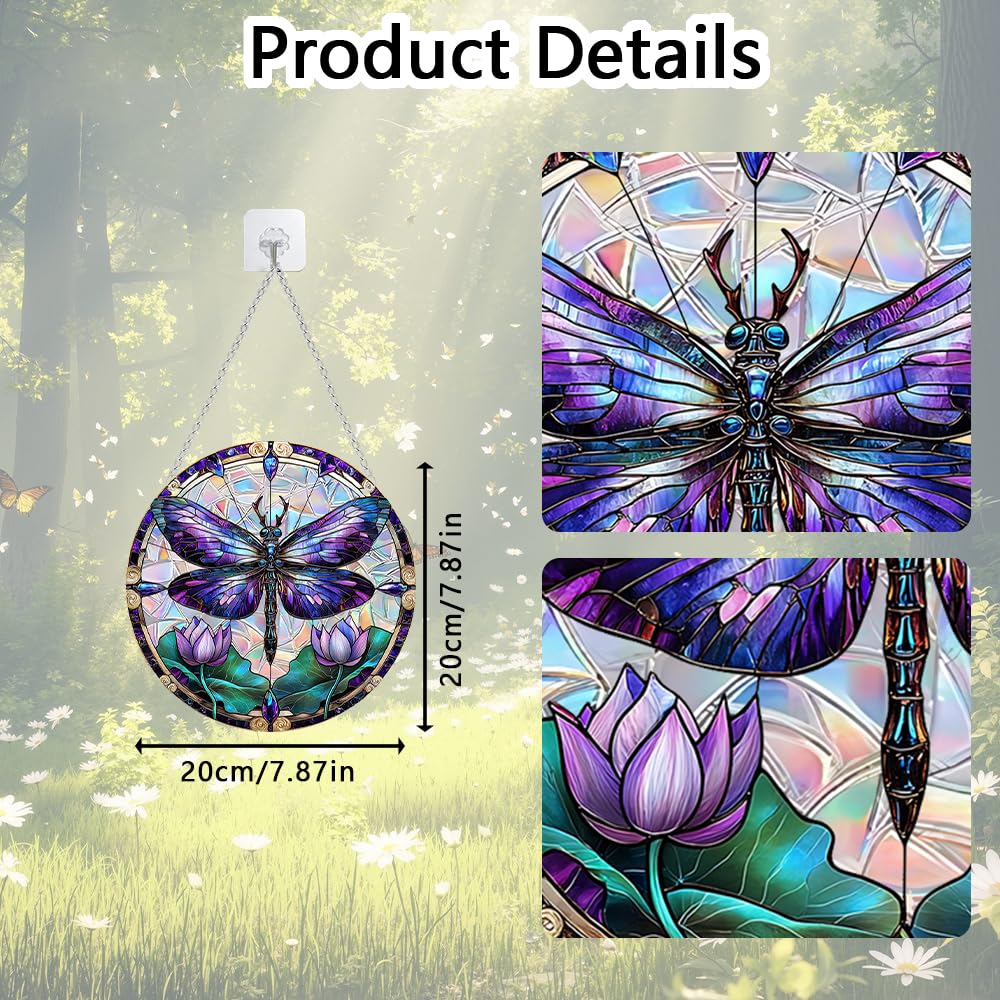 zhuoyaju Acrylic Suncatcher Window Hanging, Hummingbird Sun Catcher Rainbow Indoor Window Decoration for Living Room Bedroom Summer Home Balcony Ornaments, 7.87 inches
