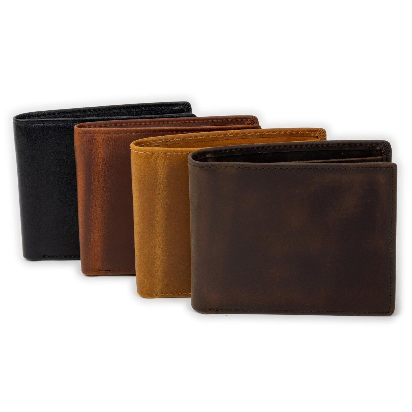 Personalized Wallet for Men | Initial Monogram Custom Engraved Genuine Leather Bifold Wallet Birthday Valentine's Day Gift for Husband Boyfriend Groomsmen Dad Grandpa (Brown)