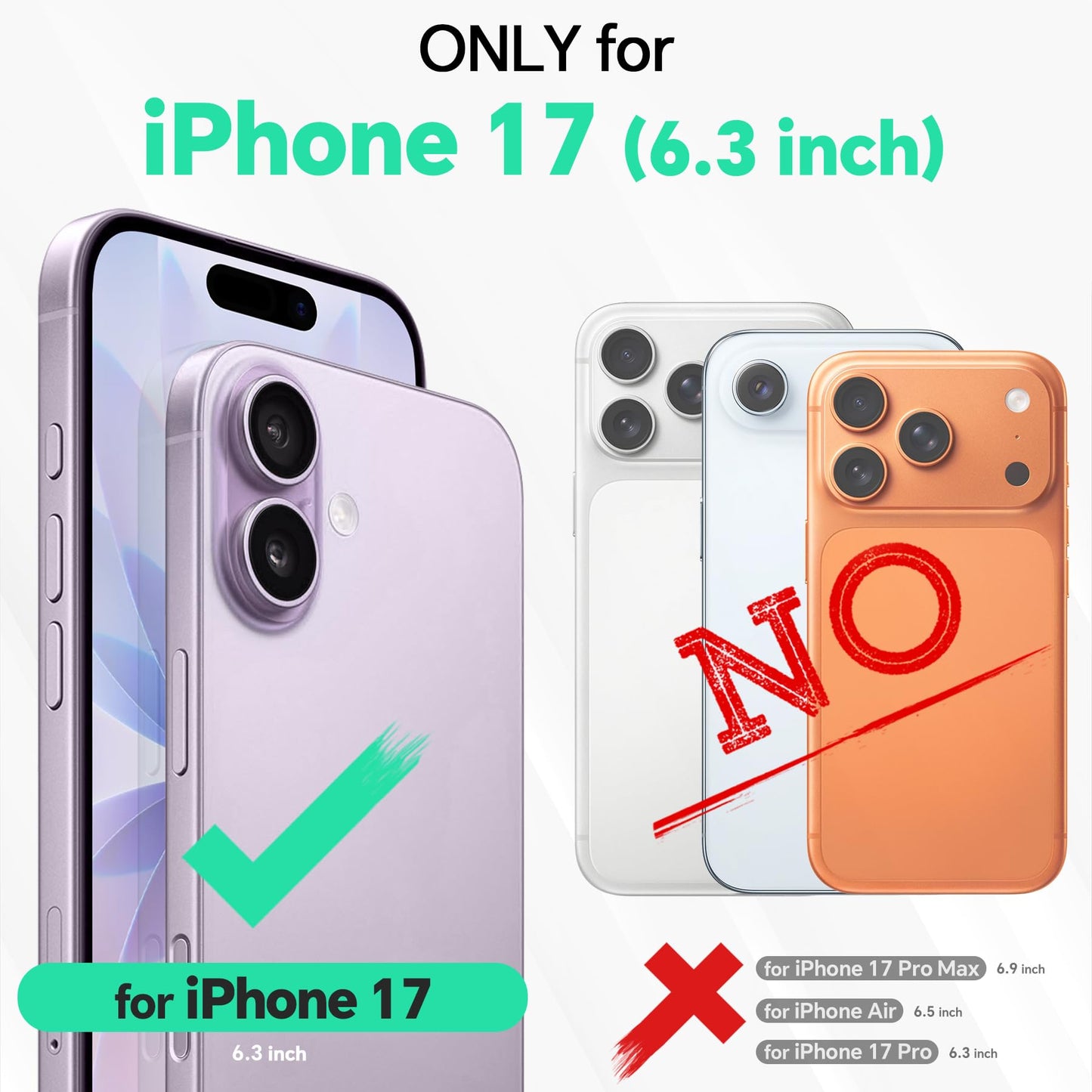 TUCCH Wallet Case for iPhone 17 (6.3") 2025, RFID Blocking 4 Card Slots, Kickstand, Shockproof TPU Shell, PU Leather, Magnetic Closure, Protective Flip Folio Cover, Evergreen