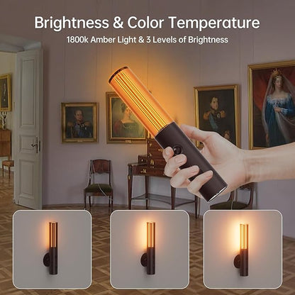 Auto-On Motion Detection Night Lamp - 3 Customizable Modes, Battery Operated LED Light for Dark Spaces (Set of 2)