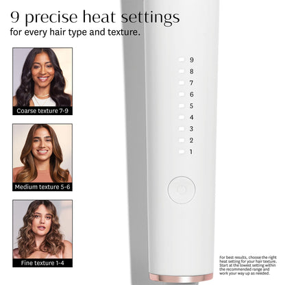 T3 Switch Kit Professional Ionic Interchangeable Curling Iron with 3 Ceramic Clip & Wand Long Barrels for Curling and Waving, 9 Adjustable Heat Settings & Ion Generator, White/Rose Gold