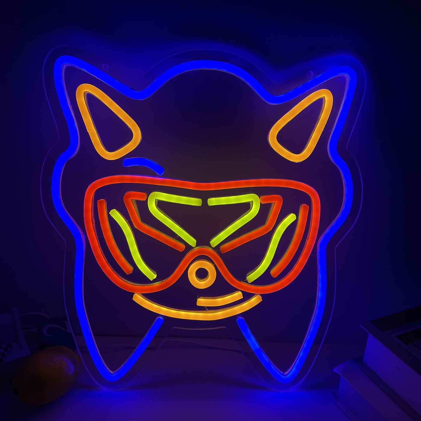 Babymiu Blue Cute Animal Led Lamp Neon Sign Room Decor. Cartoon Christmas Gifts Merch Party Supplies for Sign Wall Art Decoration Acrylic USB Powered Unique Night Light Living Kids Room Shop Bar