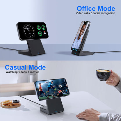 PUY for MagSafe Charger Stand,20W Fast Magnetic Wireless Charging Station with 25W PD Adapter，Stickable Desk Wireless Charger for iPhone 17/16/15/14/13/12 Pro/Pro Max Series