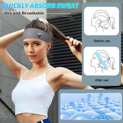 3pcs Sweat Bands Headbands Men Women Sweatbands Sports Running Workout Headbands for Men Cooling Head Band for Sweat Head Bands Mens Elastic Non-Slip Headband Hairband for Cycling Gym Climbing Gifts