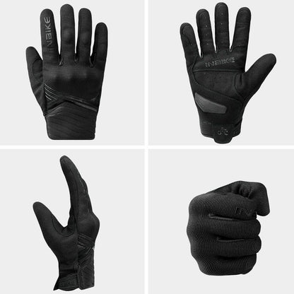 Breathable Mesh Motorcycle Gloves - Touchscreen with TPR Palm Pad & Hard Knuckles