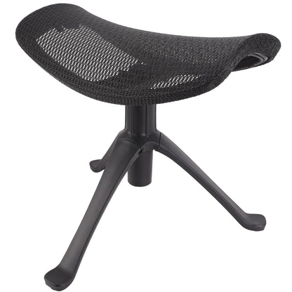 Under Desk Footrest, 2-in-1 Height Adjustable Rotatable Ergonomic Under Desk Foot Rest Ottoman, Rolling Leg Rest Stool with Breathable Mesh and Nylon Frame for Home Office