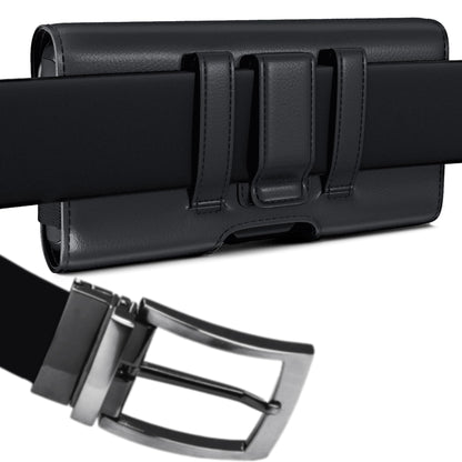 Meilib Cell Phone Case for Samsung Galaxy S26 S25 S24 S23 S22 S21 5G, Premium Holster with Belt Clip for Men, ID Card Magnetic Pouch, Black