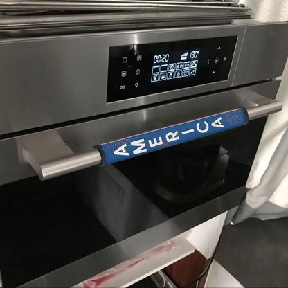HUISEFOR 250 Years of America Refrigerator Door Handle Covers Set of 6 Electric Appliance Handle Covers Anti-Slip Fridge Gloves Heat Proof Microwave Novelty 4th of July Kitchen Decoration