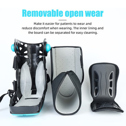 Medical Inflatable Walking Boot, Air Cam Walker Fracture Boot, Short Orthopaedic Boot for Sprained Ankle, Foot Pain Recovery, Stress Fracture, Broken Foot, Achilles Tendonitis Black (Medium)