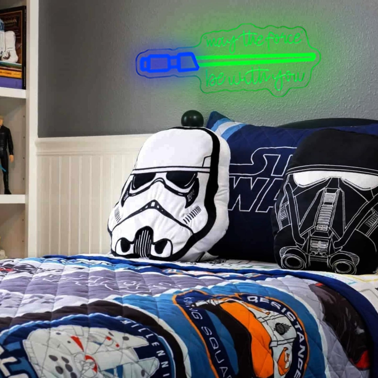 Lightsaber Neon Sign Star May The Force Be With You Neon Sign Wars Usb Power LED Swords Light Wall Decor for Bedroom Living Room Best Gifts for Men Fans