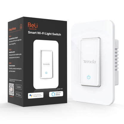 TENDA SP6 Smart Plug WiFi Outlet Switch, Works with Alexa & Google Assistant for Voice Control, Remote Control via App, Timer & Schedule Function, 15A Easy Install, Compact Design, FCC ETL Certified