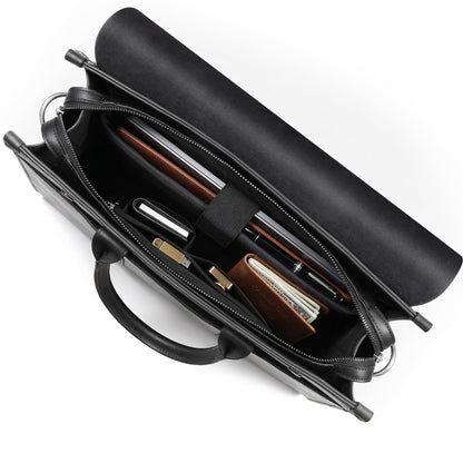 MONAHITO Laptop Briefcases Bag for Men - Vegan Leather Messenger Satchel Office Bags for Men with Shoulder Strap