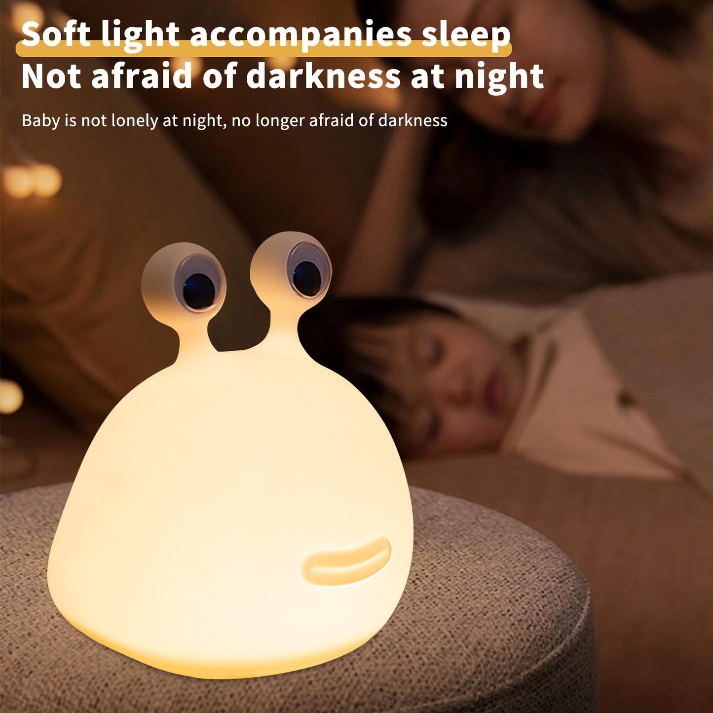 HPYDIY Cute Slug Night Light,Silicone Lamp USB Rechargeable Table Funny Animal Lamp Portable LED Lamps for Breastfeeding Dorm Room Decor for Christmas Gift Baby Kids Girls Teens