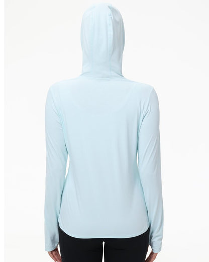 isnowood Womens UPF 50+ SPF Hoodie Jacket, UV Sun Protection Long Sleeve Full Zip Hoodies, Lightweight Athletic Shirts for Hiking Outdoor Workout