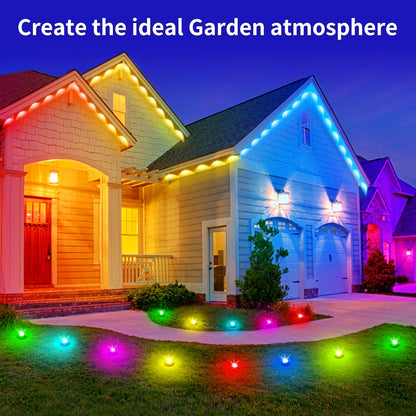 Rroetxi 32.8FT Permanent Outdoor Light, IP67 Waterproof LED Eaves Light, App/Remote Control Christmas Lights, Suitable for House，Patio Decor Garden Party Festival Decoration