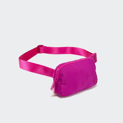 Pander Two Way Zipper Fanny Pack Nylon Everywhere Belt Bag for Women, Water Repellent Waist Packs, Crossbody Bags with Adjustable Strap (Black).