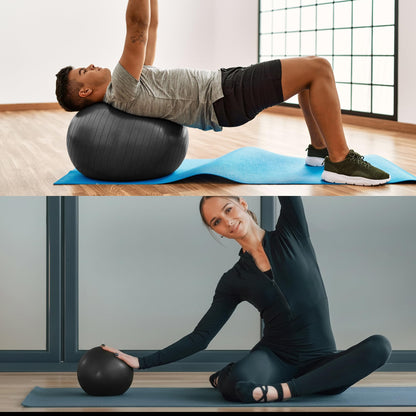 FITMIND Yoga Ball set-55cm&25cm(Black)