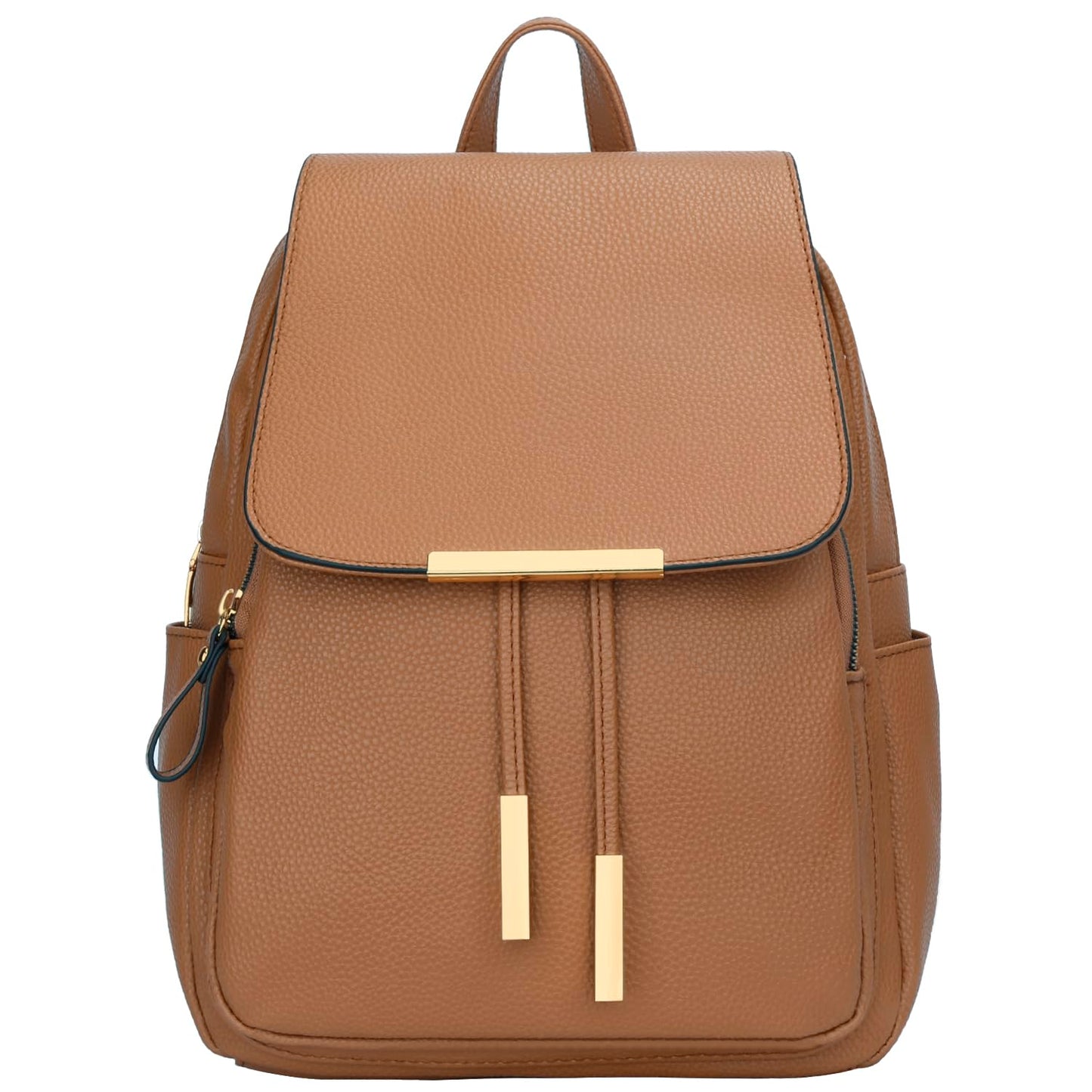 KKXIU Trendy Leather Backpack Purse for Women and Ladies Shoulder Travel Daypacks Bags (A-Brown)