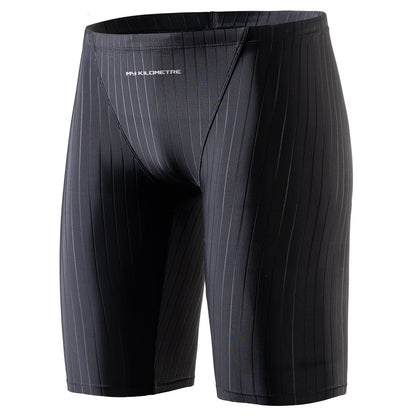 MY KILOMETRE Men's Swimsuit Jammer Solid Swim Jammers Endurance Long Racing Training Swimsuit