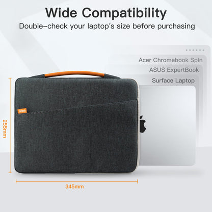 JETech Laptop Sleeve for MacBook Neo (A18 Pro), 13-14Inch MacBook Air/Pro (M1-M5, 2020-2026), Waterproof Bag with Portable Handle and Pocket, Compatible with 13-13.6 Inch Notebook (Dark Grey)