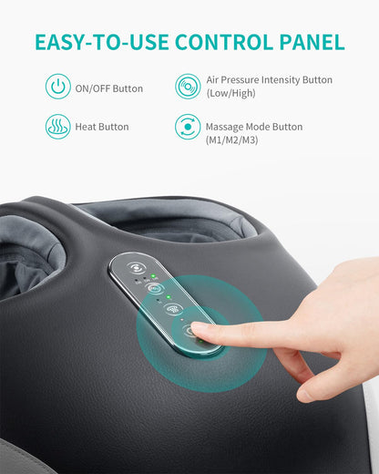 Nekteck Foot Massager Machine with Heat, Deep Kneading Shiatsu Foot Massager with Air Compression, Soothe Muscles, Multiple Massage Modes & Adjustable Intensity Christmas Gifts for Her & Him