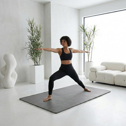 BalanceFrom Puzzle Exercise Mat 1/2" Thick, EVA Interlocking Foam Floor Tiles for Home Gym, Mat for Home Workout Equipment, Floor Padding for Kids, Gray, 24 in x 24 in x 1/2 in, 48 Sq Ft - 12 Tiles