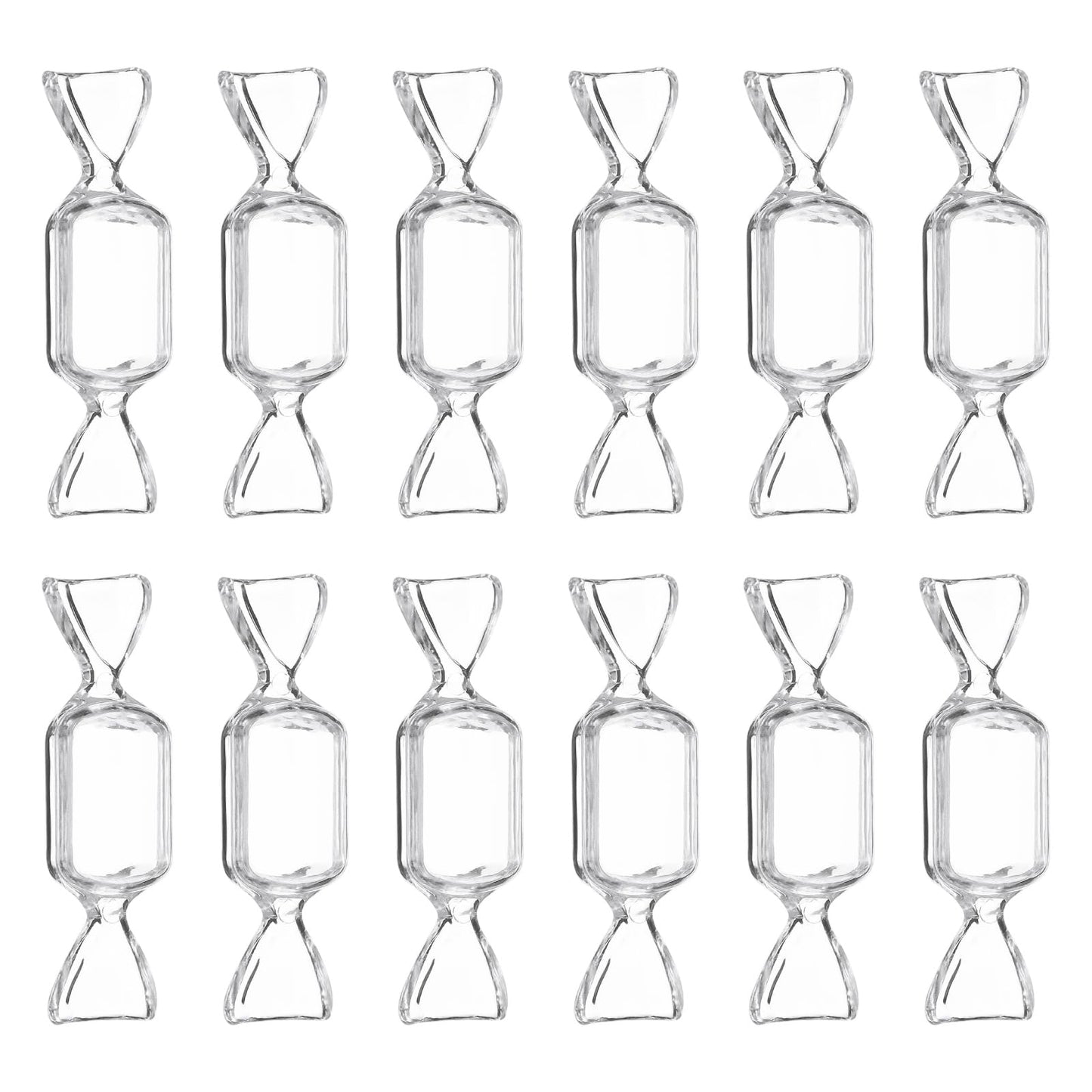 PATIKIL 50Pcs Candy Shaped Jewelry Box, Mini Plastic Jewelry Organizer Earrings Beads Bracelet Small Items Storage Container for Travel Wedding Christmas, Transparent