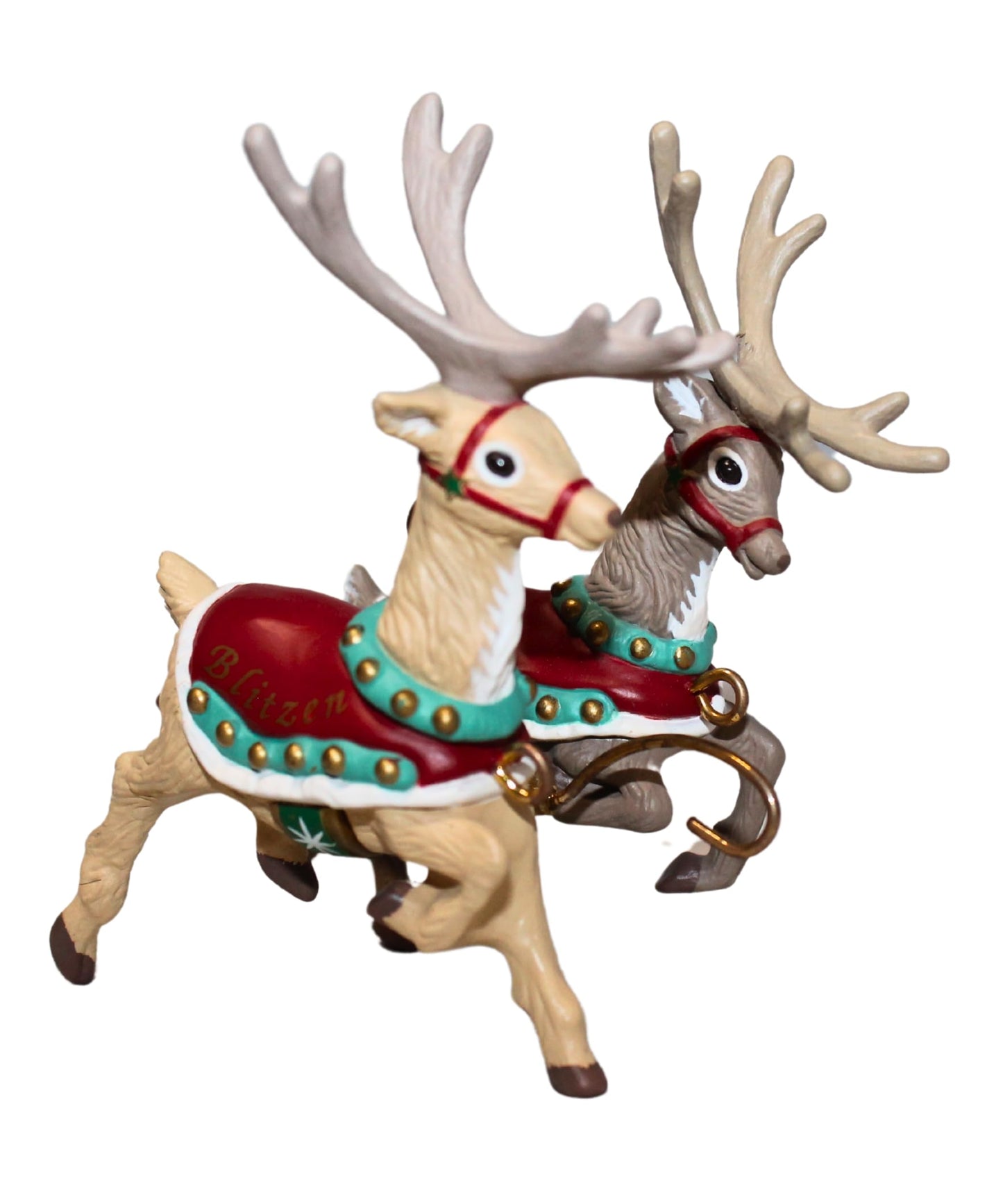 Hallmark 1992 Santa and Reindeer, Donder Blitzen - Keepssake Ornament