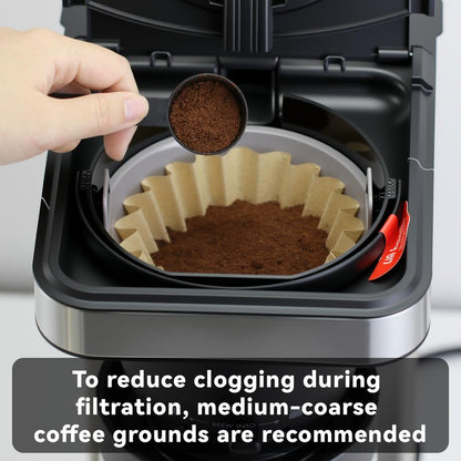 Basket Coffee Filters Compatible with OXO Coffee Maker, 100 Pcs Brown Unbleached Disposable Filter Paper for OXO 8 Cup Single-Serve Brew Basket