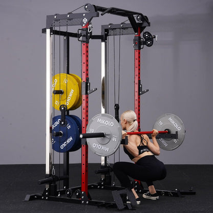 Mikolo Olympic Bumper Plates & Barbell Plates 2-Inch Weight Plate Set - Steel Insert, Low-Bounce & Quiet for Home Gym Strength Training (35+45LB Set)