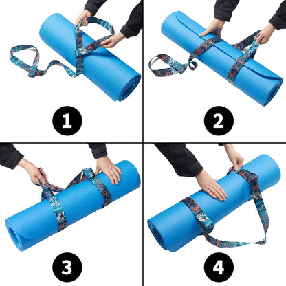 ZOOEASS Yoga Mat Strap, Adjustable Durable Yoga Mat Carrier & Stretching Strap, 5.9feet, Multiple Color Choices (Snake Pattern,5.9feet)