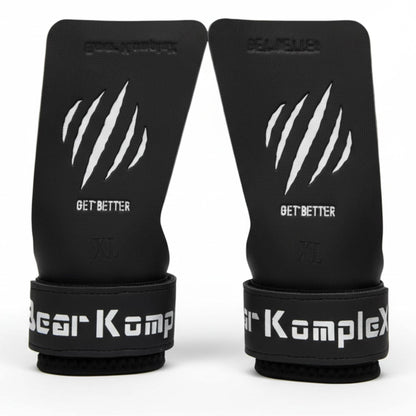 Bear KompleX - Cross Training Hand Grips for Weight Lifting, Gymnastics, and Pull Ups - Lightweight and High Performance Powerlifting Grips for Men and Women - No Hole Design, Black Diamond
