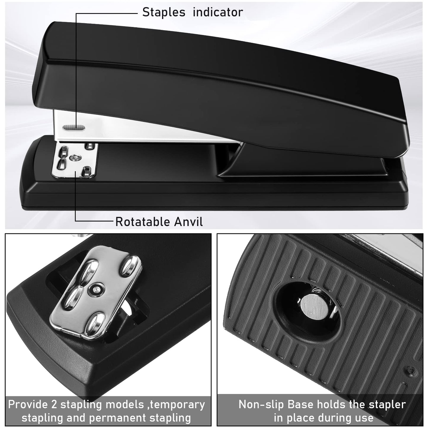 Marspark 10 Pcs Stapler for Desk Office Staplers Bulk with 6000 Staples 25 Sheet Capacity for School Office