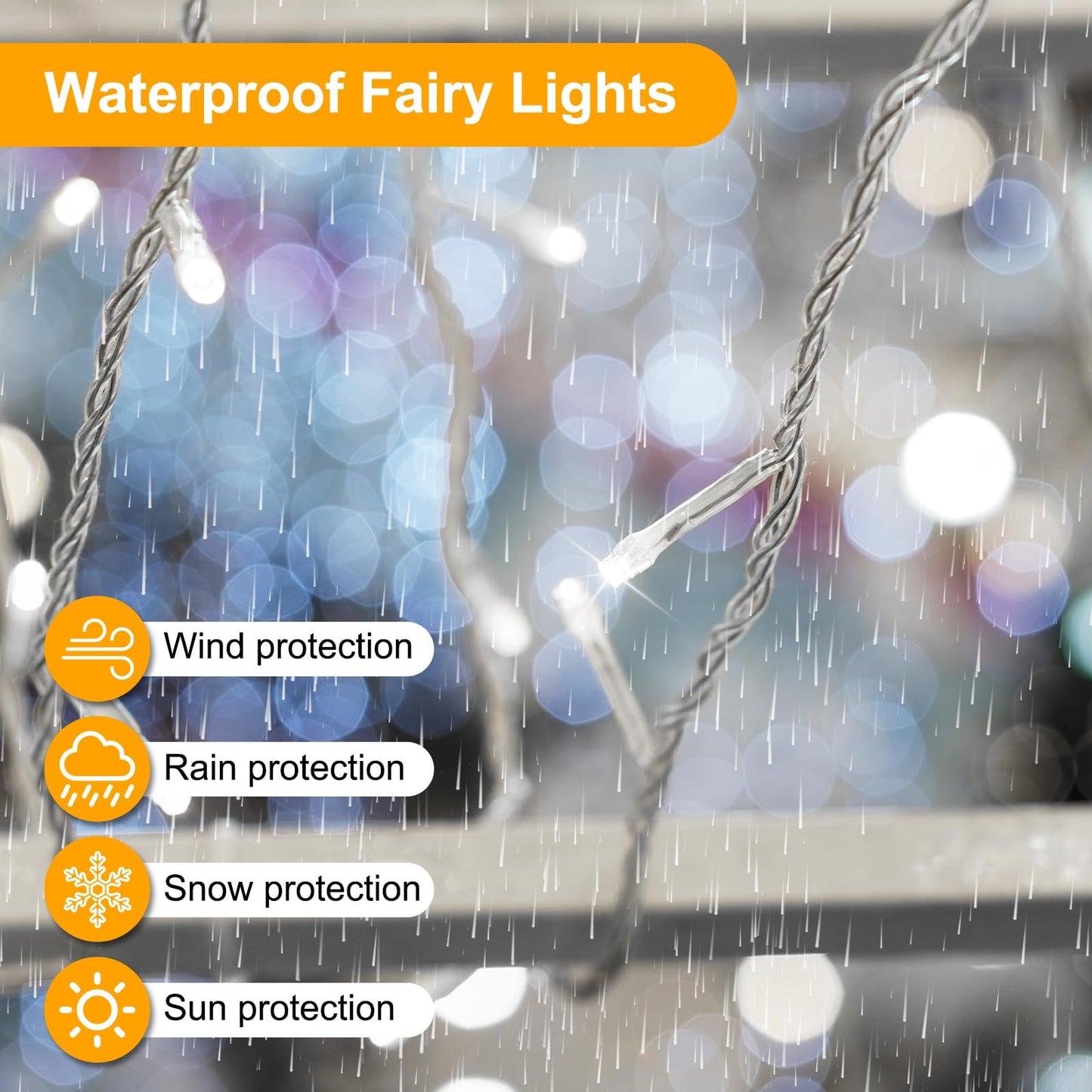 66FT 200LED Christmas Lights Plug in,Connectable Fairy Lights with Plug/Timer/8 Modes, Christmas Tree Lights Lighting Outdoor Indoor Garden Party Wedding Christmas Tree Decoration(Cool White)