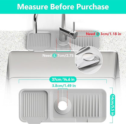 14.6'' Faucet Mat for Kitchen Sink Kitchen Sink Splash Guard Silicone Kitchen