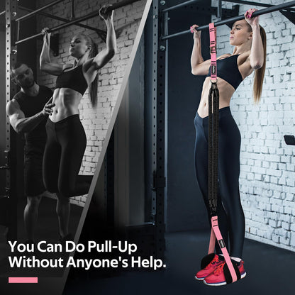 Pull Up Assistance Bands Set, Heavy Duty Adjustable Pull Up Assist Band with Feet Rest, Strength Training Bands for Home Gym Fitness, Pull-Up Bar, Calisthenics and Body Stretching