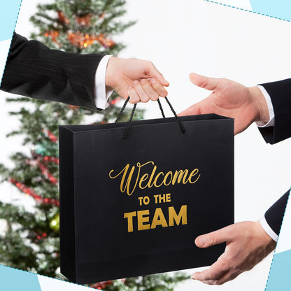 Thenshop Set of 5 New Employee Welcome to The Team Gift Sets Notebook Pen and Tumbler Welcome to The Team Box Employee Appreciation Gift Sets for New Worker Men Women Office(Black)