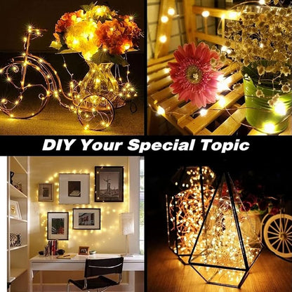 Fairy Lights Plug in,33Ft 100 LEDs Copper Lights Warm White,Christmas Lights Indoor Outdoor,Led Fairy String Lights for Bedroom Party Wedding Patio Christmas Tree Decoration