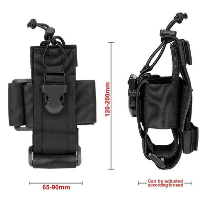LUITON Tactical Molle Radio Pouch - Heavy Duty Holster Bag for Two-Way Walkie Talkies - Compatible with Bags/Packs/Duffels (Black)