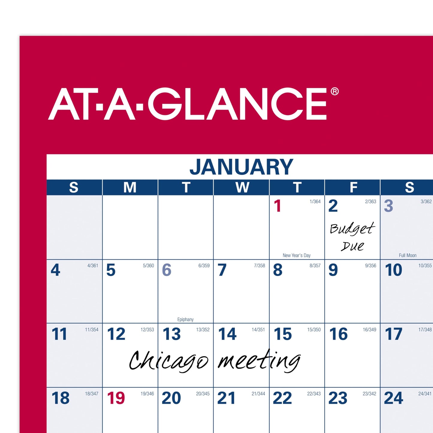 AT-A-GLANCE 2026 Erasable Calendar, Dry Erase Wall Planner, 12" x 16", Small, Vertical-Horizontal, Reversible, Compact (PM330B2826)