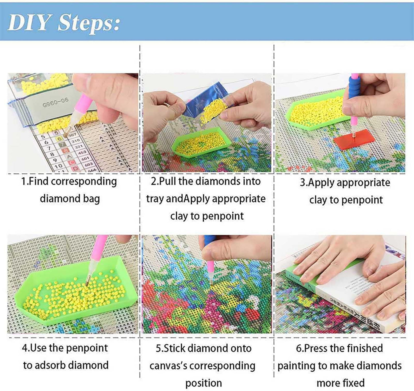 LumiCraft Starry Castle Diamond Art Kits for Adults, Cartoon Diamond Painting Kits, 5D Full Drill Crystal Rhinestones Art Kits for Beginner Home Wall Decor 12x16in
