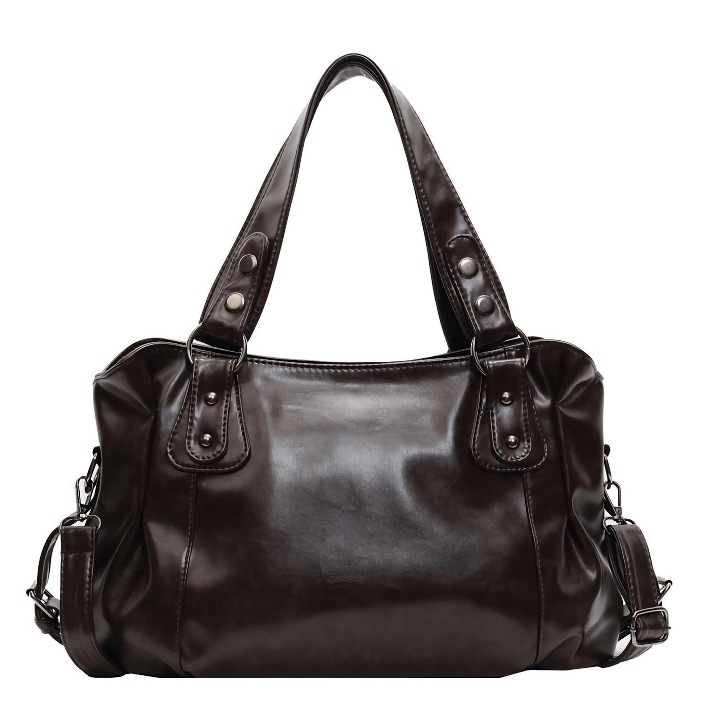 city vintage shoulder bag for women, brown soft vegan faux leather crossbody purses, large capacity hobo crossbody bag, fall fashion casual handbag