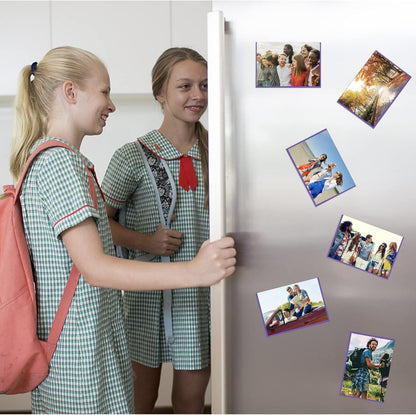 Purple Magnetic Picture Frame 4X6 for Refrigerator 10 Pack,Photo Magnets Sleeves