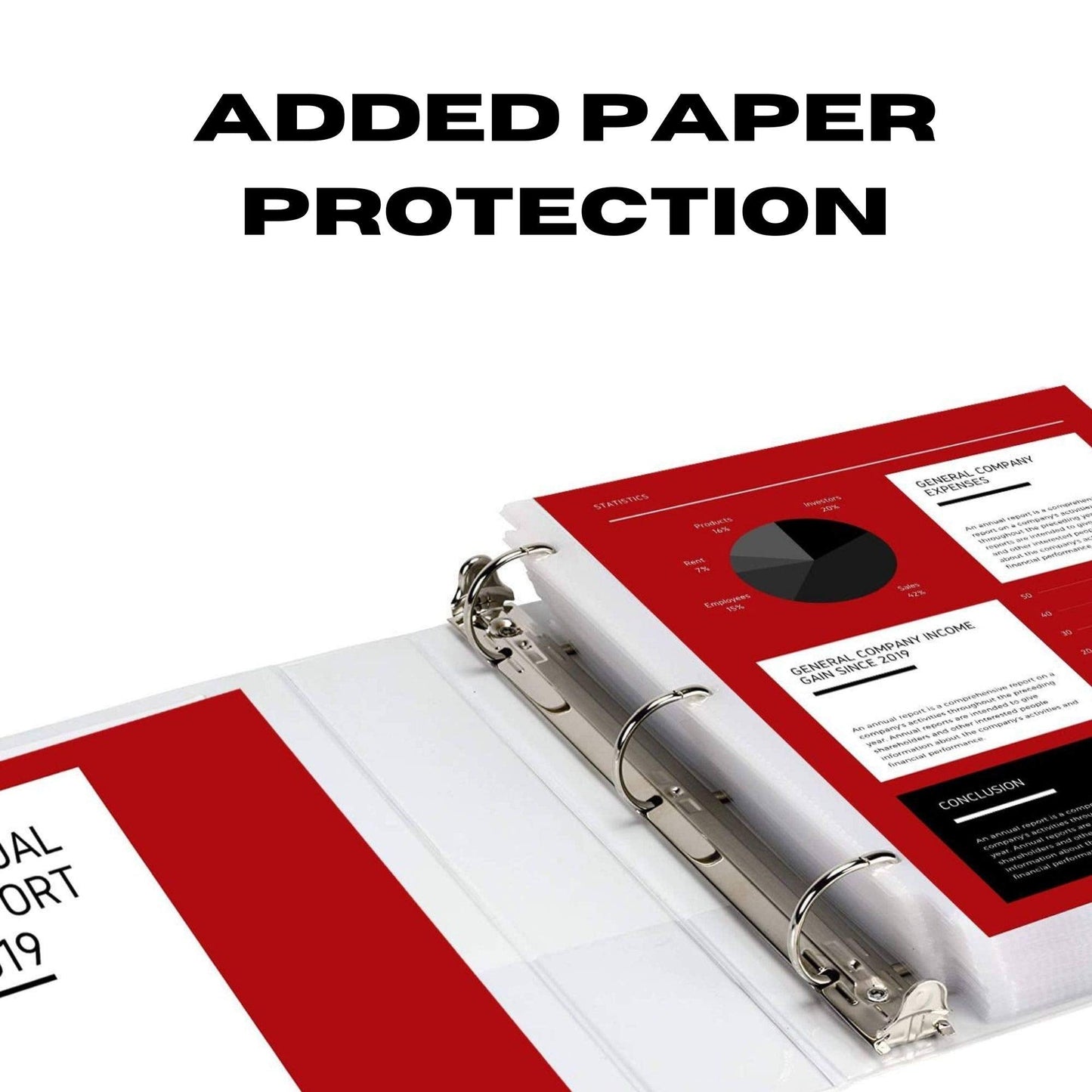 3 Inch 3 Ring Binder with Pockets, Heavy Duty D-Ring, Holds 725 Sheets, Customizable Clear View Cover, Durable Non-Stick, for 8.5 x 11 Inch Paper, for Home Office and School Supplies, White, 1 Pack