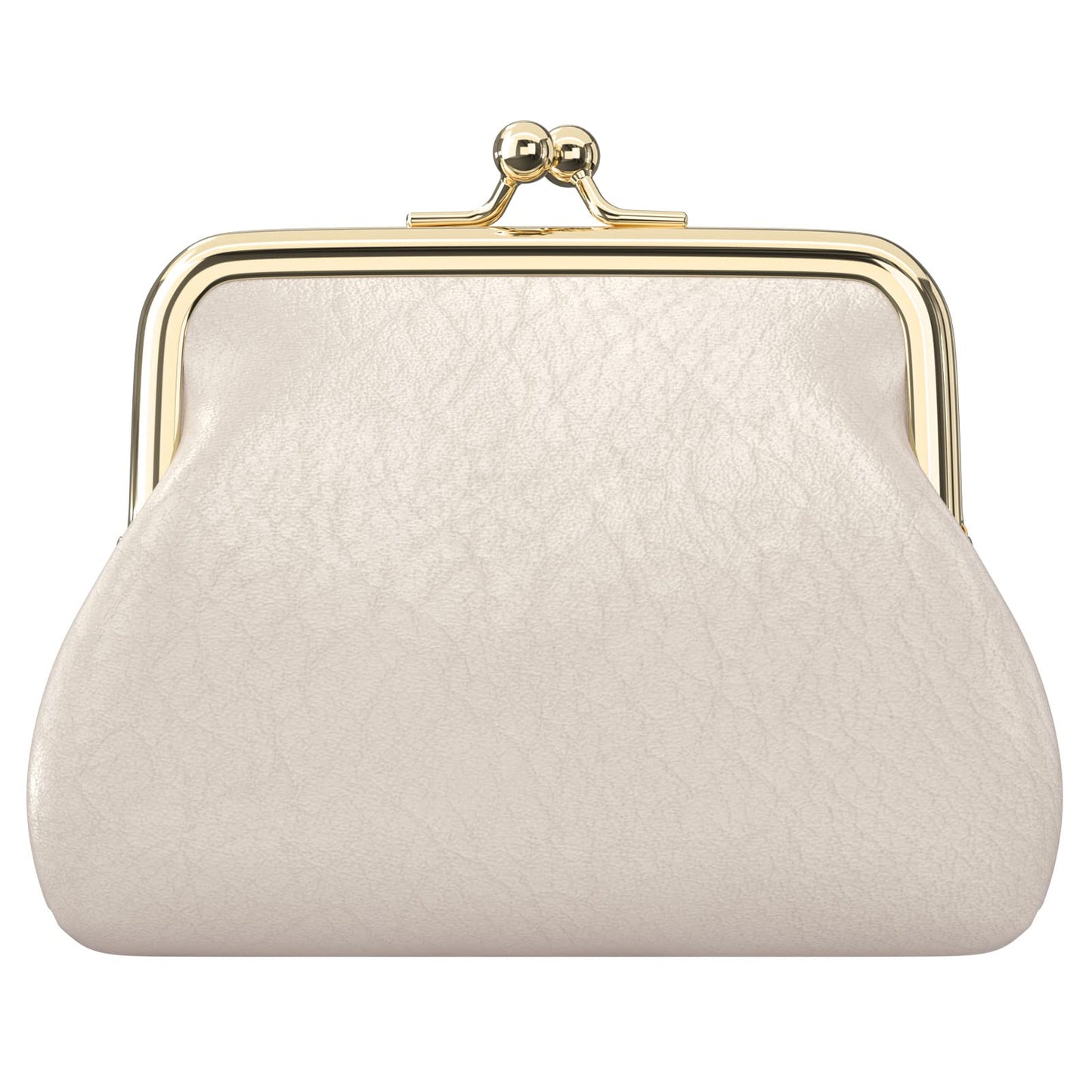 Coin Purse, Small PU Leather Change Purse, Coin Wallet with Clasp, Car Change Holder Pouch for Woman Men Kids Girls, Apricot