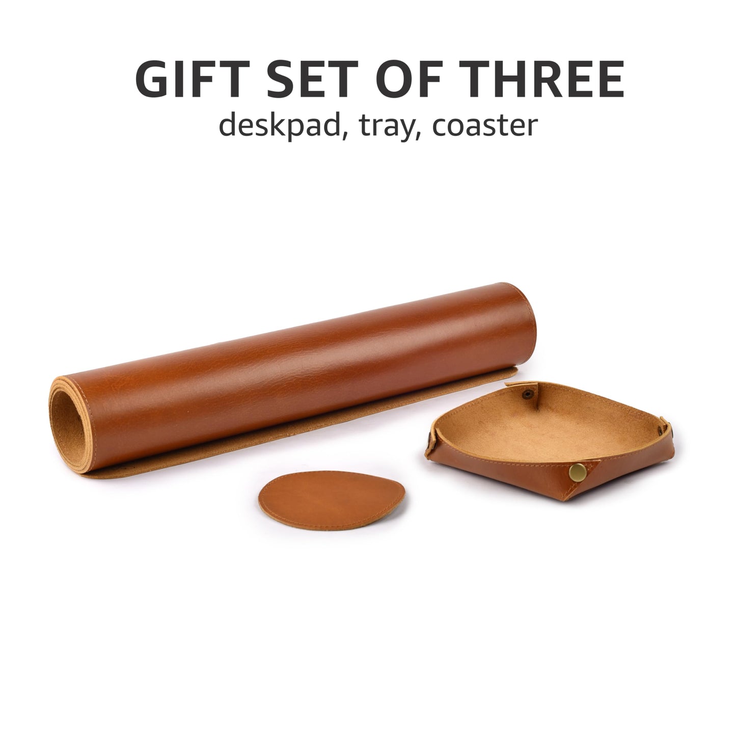 LEATHER VILLAGE Real Leather Desk Pad (3mm) Thick Double Layer Desk Mat Cover Blotter Large Full Grain Protector for Keyboard, Mouse & Laptop – Office Table Mat & Desktop Accessories–(32''x16'')-Tan